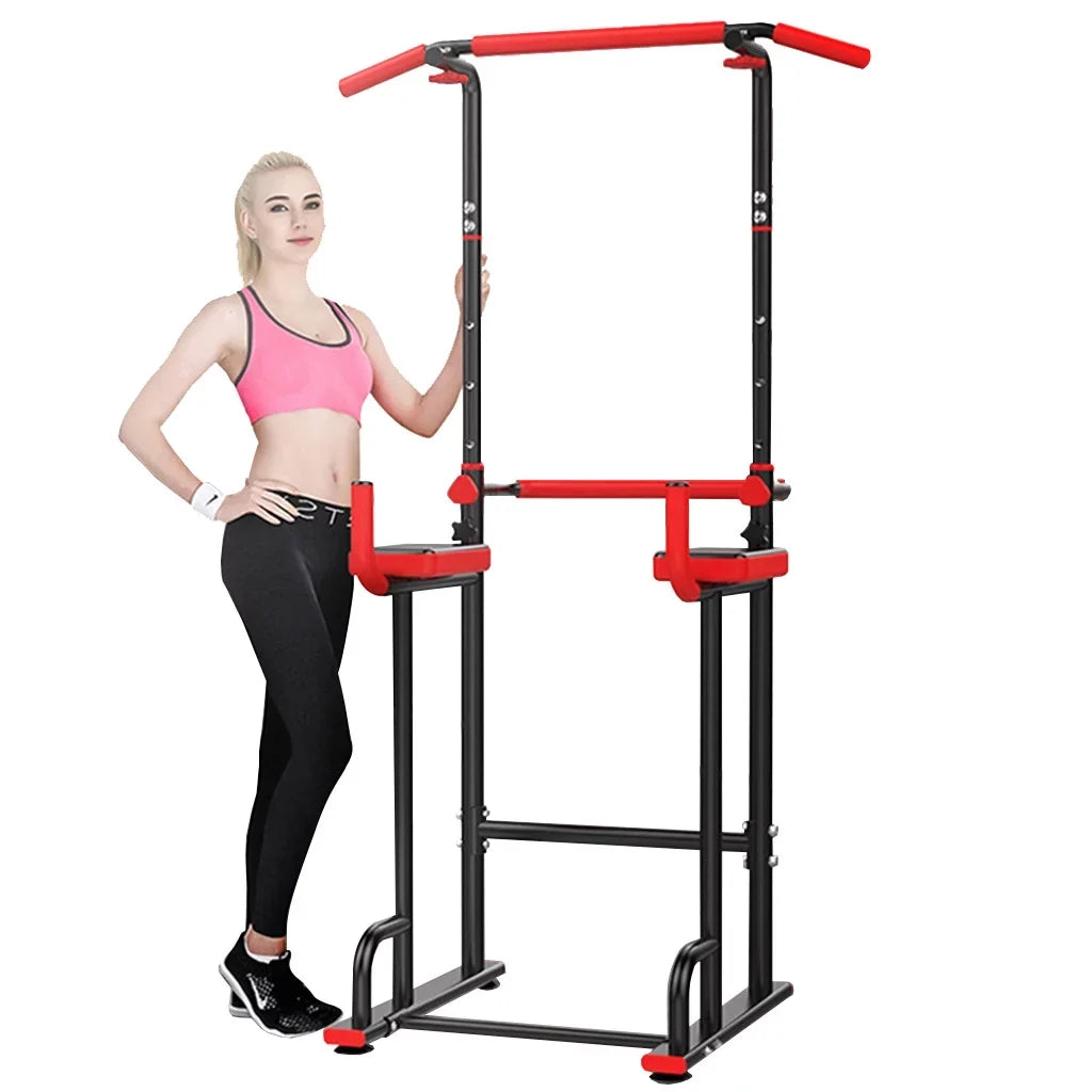 Follure Power Tower Dip Station Adjustable Pull Up Bar Exercise Home Gym Strength Training Workout Multi Function Equipment