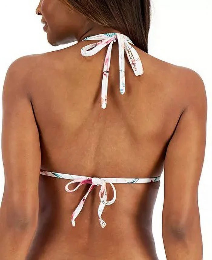 La Blanca    Flyaway Printed Halter Bikini Swim Top,  4