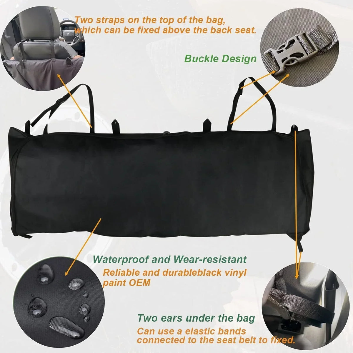 Soft Top Window Storage Bag for 2021 2022 Ford Bronco Accessories 600D Organizer