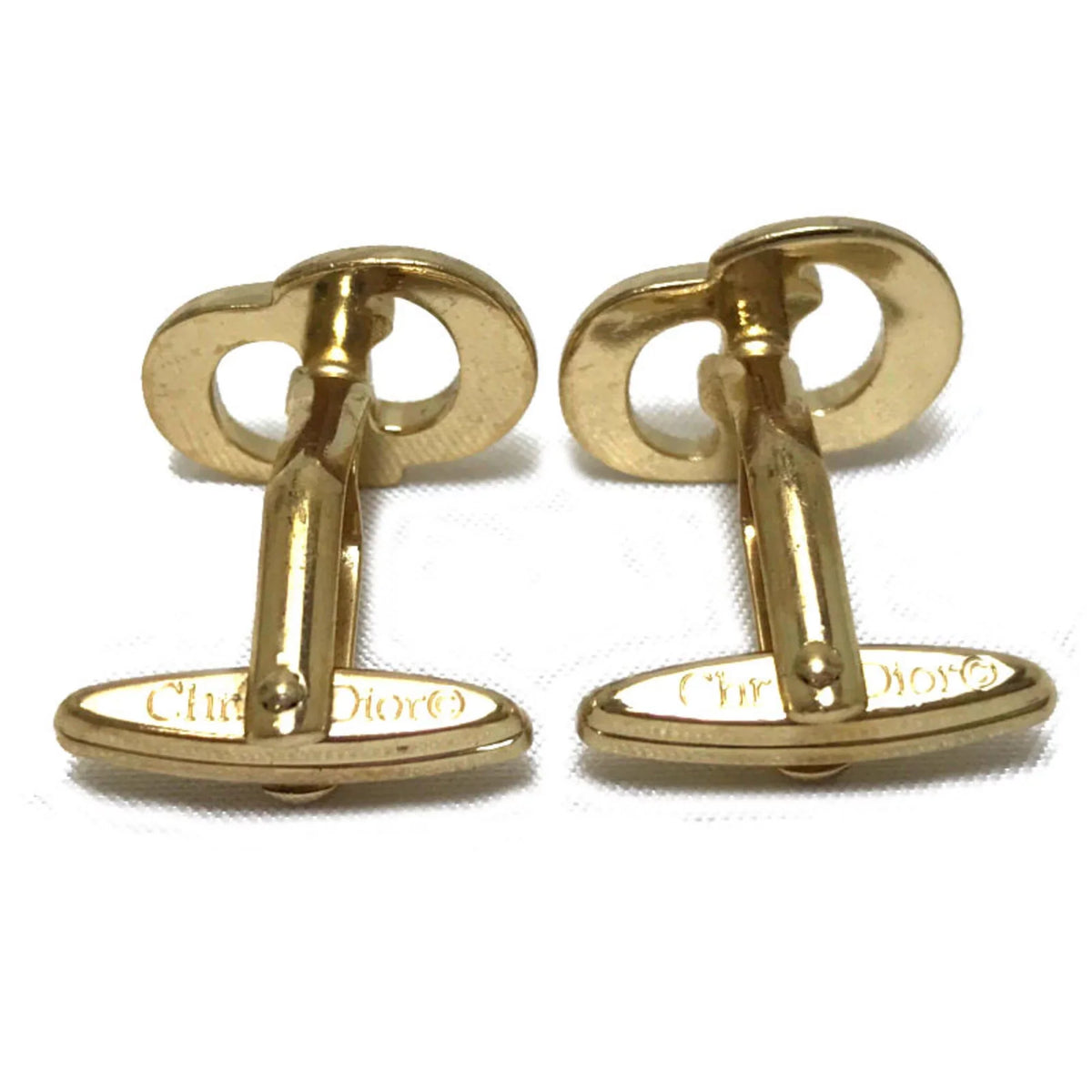Pre-Owned Christian Dior tie tack cuff set gold men (Good)