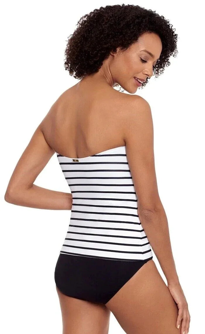 Ralph Lauren  Striped Tummy-Control Tankini Swim Top,  14