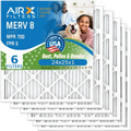 24x25x1 Air Filter  8 Comparable to  700 &  5 Electrostatic Pleated Air Conditioner Filter 6 Pack   Premium  Made 24x25x1 Furnace Filters by     .