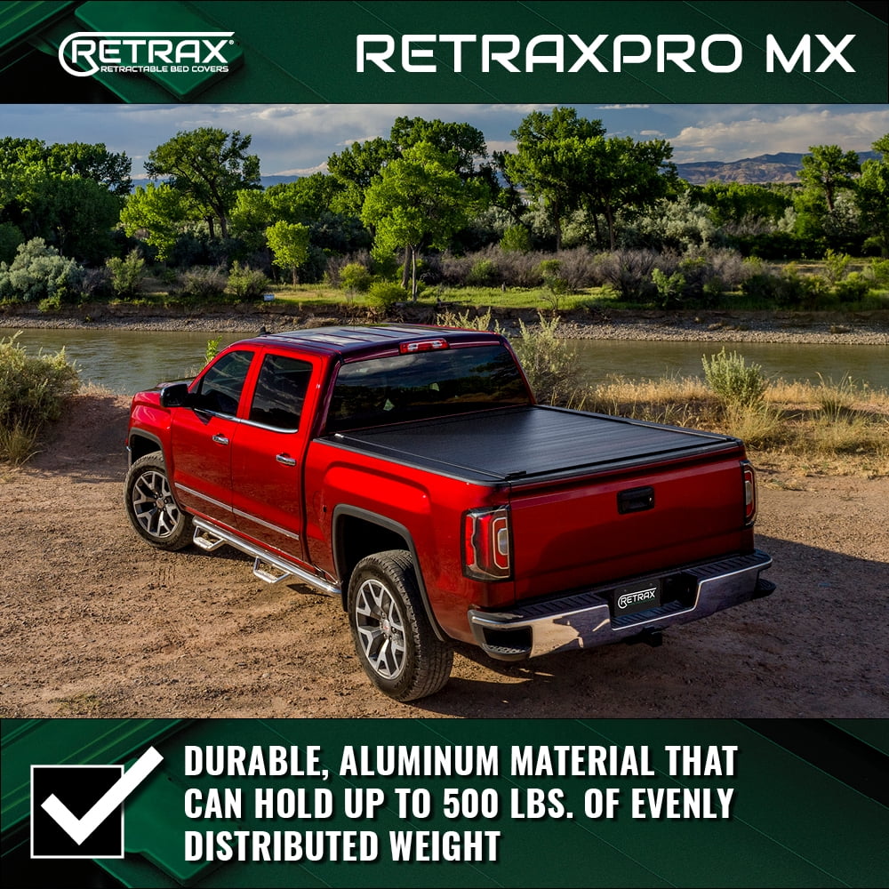 Retrax By Realtruck  Retractable Truck Bed Tonneau Cover | 80842 | Compatible With Select 2007-2021 Toyota Tundra Regular & Double Cab with Deck Rail System 6' 7" Bed (78.7")