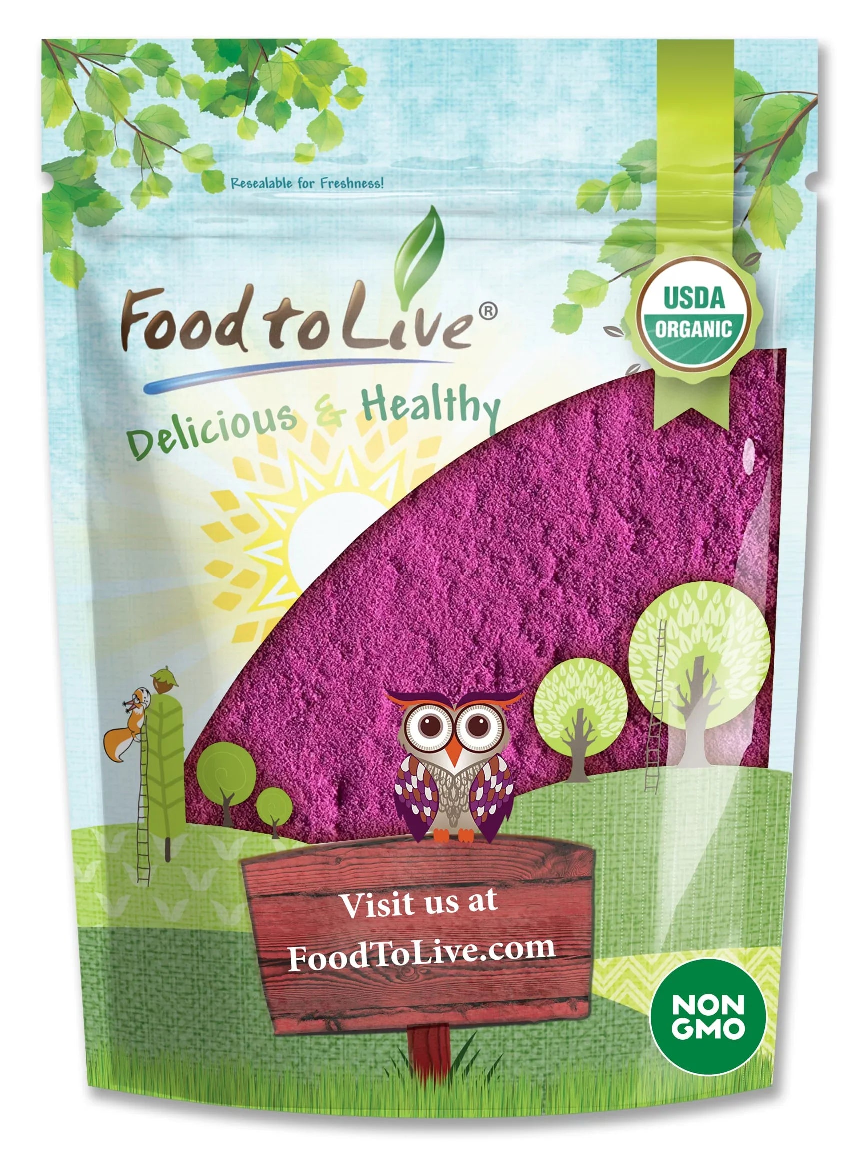 Organic Black Currant Powder, 4 Pounds — Non-, Raw, Vegan, Kosher — by Food to Live