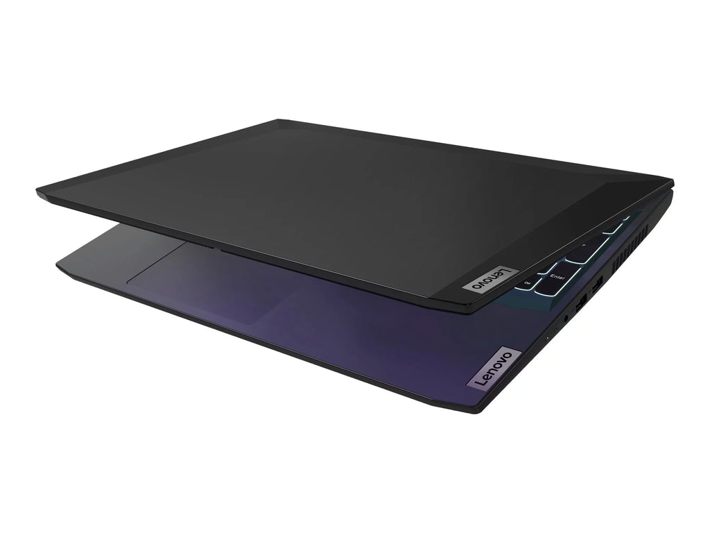 Lenovo IdeaPad Gaming 3 15ACH6 82K2 - 180-degree hinge design -  Ryzen 5 5600H / 3.3 GHz - Win 11 Home -   3050 Ti  - 8   - 512   NVMe,  - 15.6"  1920 x 1080 (Full ) @ 120 Hz - Wi-Fi 6 - shadow black - kbd: