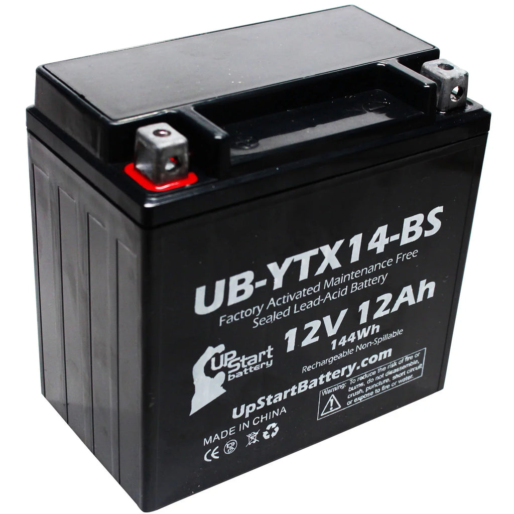3-Pack UpStart Battery Replacement for 2010  ,  800  Factory Activated, Maintenance Free, Motorcycle Battery - 12V, 12AH, --