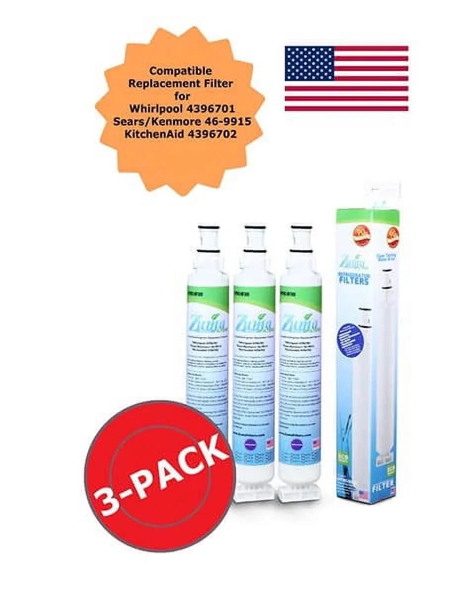 Brand , Water and Ice Filter , Model # - , Compatible with Whirlpool®  - 3 Pack - Made in ...
