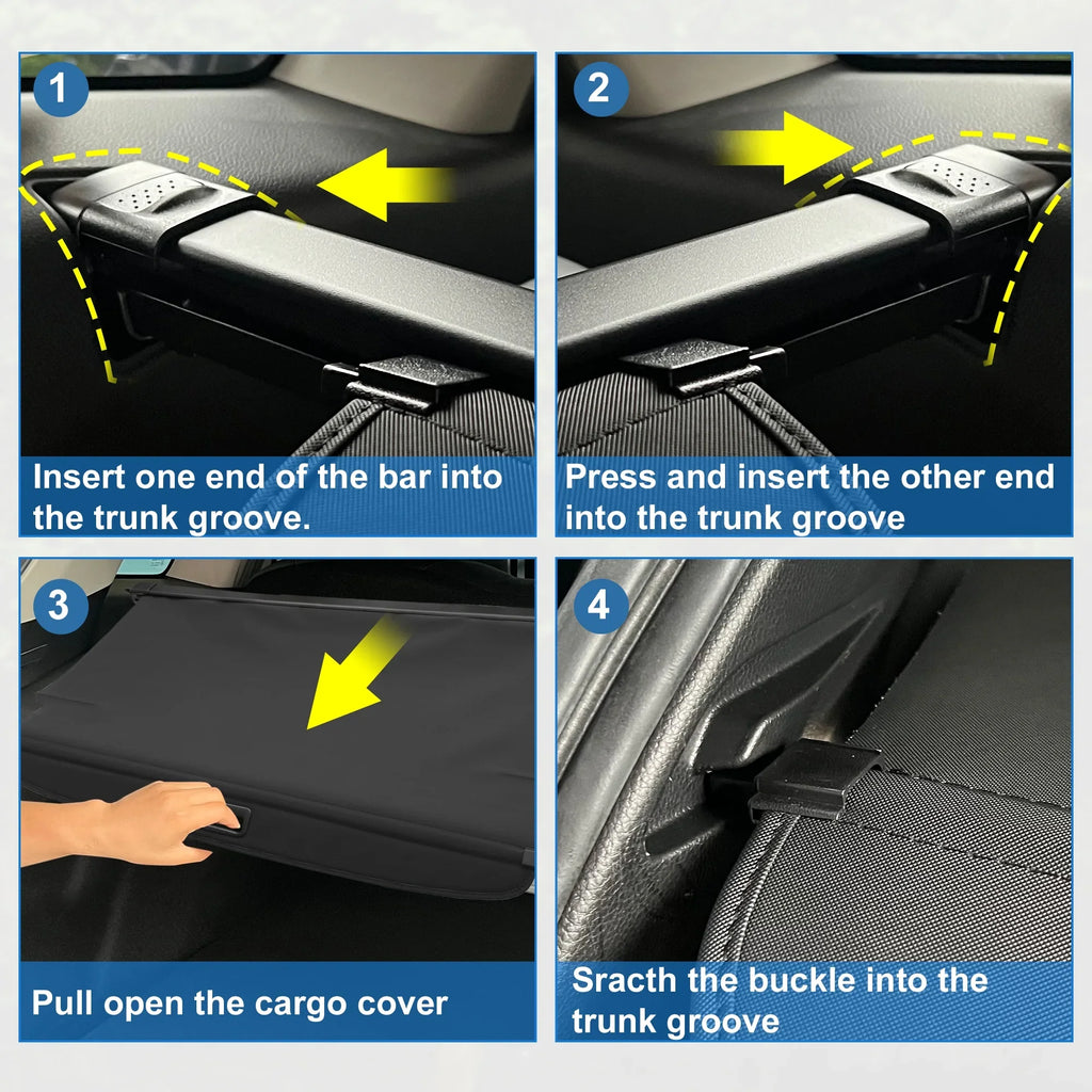 Unique Bargains Retractable Cargo Cover for Subaru Outback 2010-2015 Waterproof Non Slip  Rear Trunk Shielding