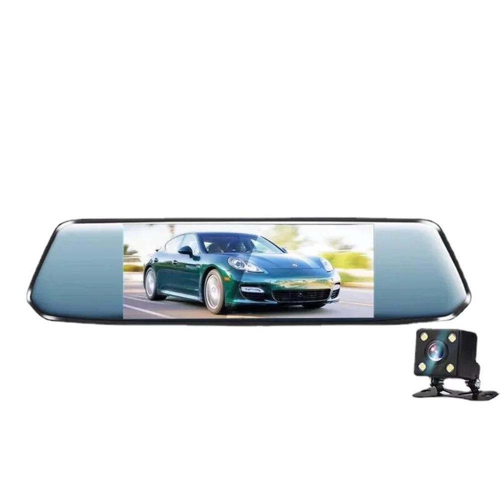 Driving recorder dual recording 7 inch  1080P night vision rear view car video recorder  full touch screen