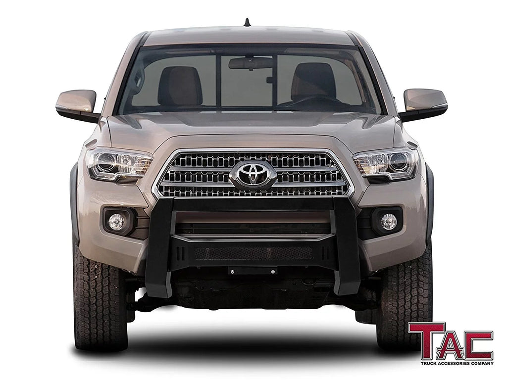 Modular Bull Bar Compatible with 2005-2023 Toyota Tacoma Pickup Truck Fine Textured Black (Predator Mesh Version)