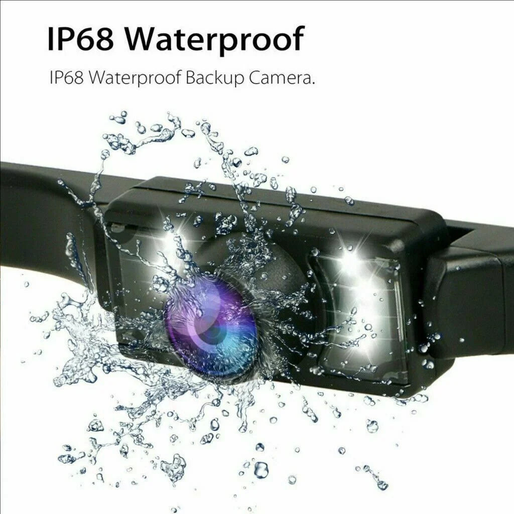 Car Backup Camera Kit 4.3" Mirror Monitor Waterproof License Plate Vehicle Rear View Camera with 7   Night Vision