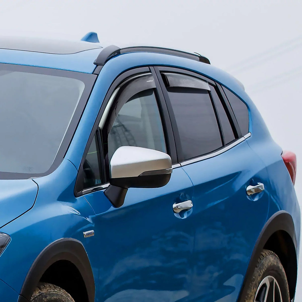 Goodyear Shatterproof in-Channel Window Deflectors for Subaru  Crosstrek 2018-2023/Impreza Hatchback 2017-2023, Rain Guards, Window Visors for Cars, Vent Deflector, Car Accessories, 4 pcs -