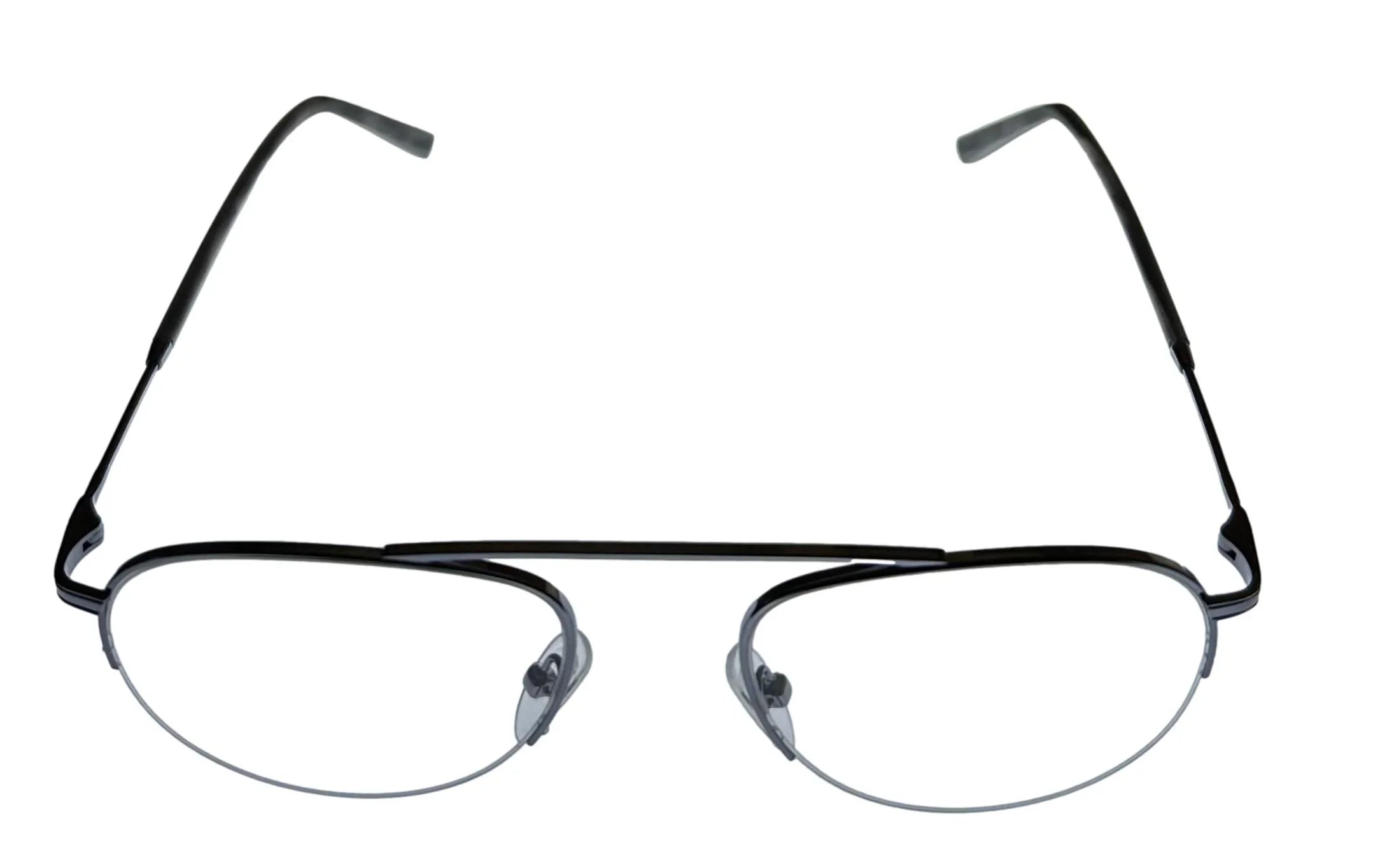 Jones New York Mens Gunmetal Rimless Metal Eyewear Aviator Frame. . 53mm