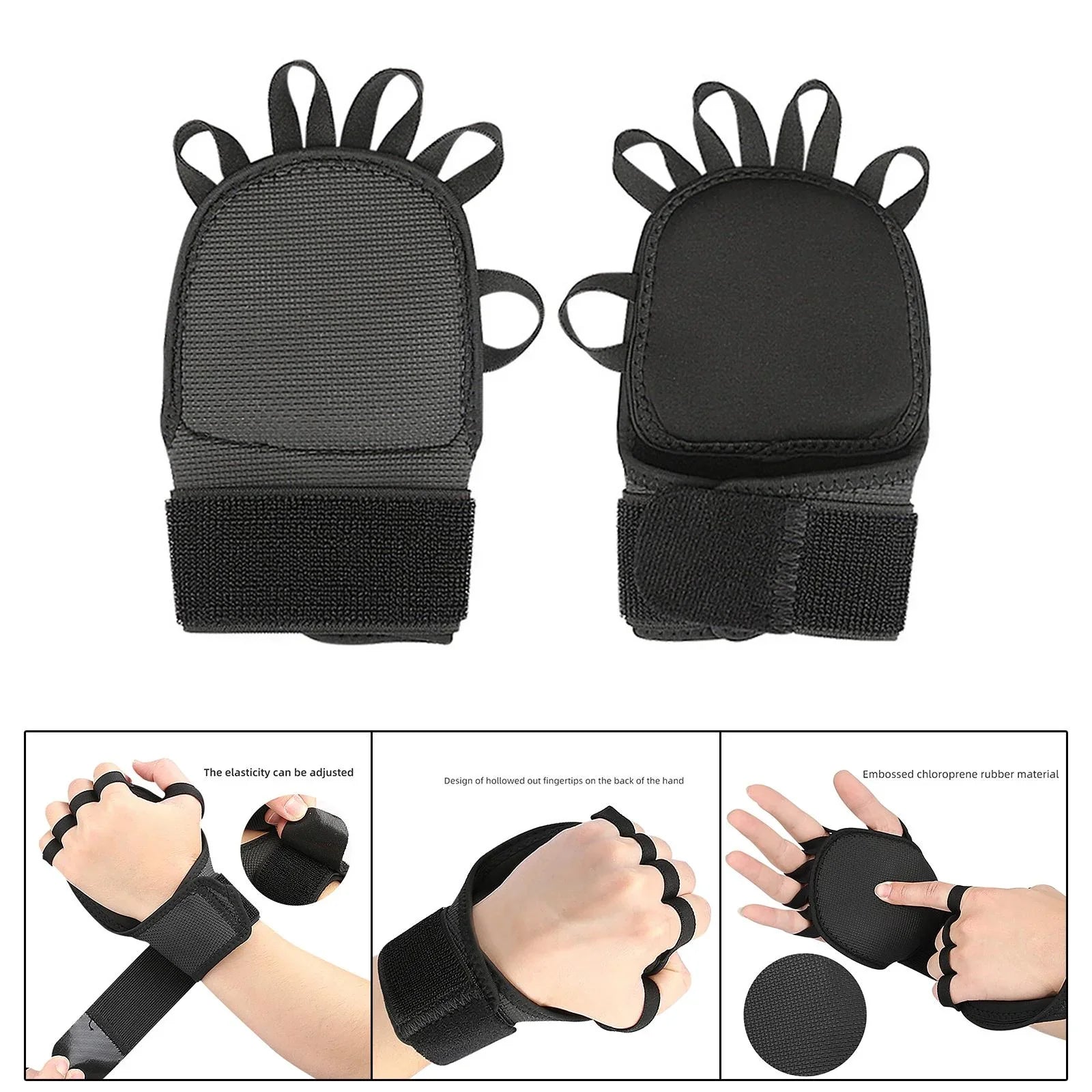 5xGymnastics Hand Grips Power Lifting Grips for Shrugs Deadlifting Kettlebells