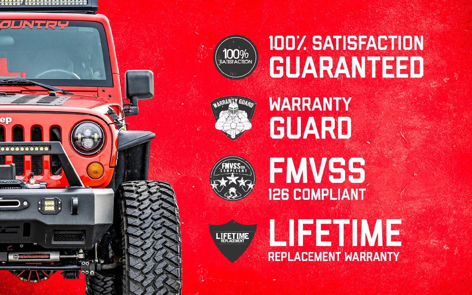 Rough Country Rear Bumper w/Tire Carrier for 2007-2018 Jeep Wrangler  - 10594A