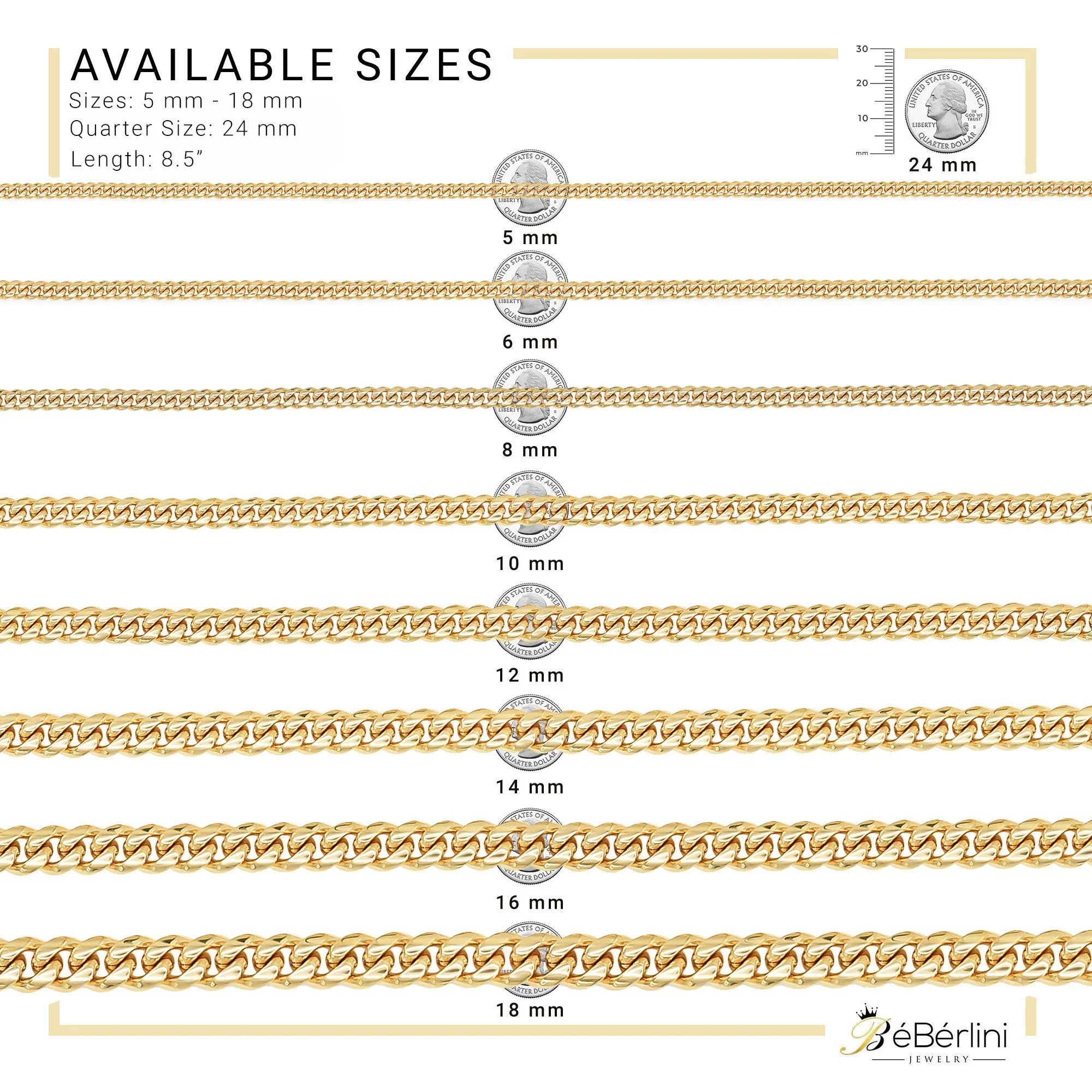 Cuban Link Bracelet 14K Gold Plated Curb Chain 9" Stainless Steel Fashion Jewelry for Adult Men 16 mm