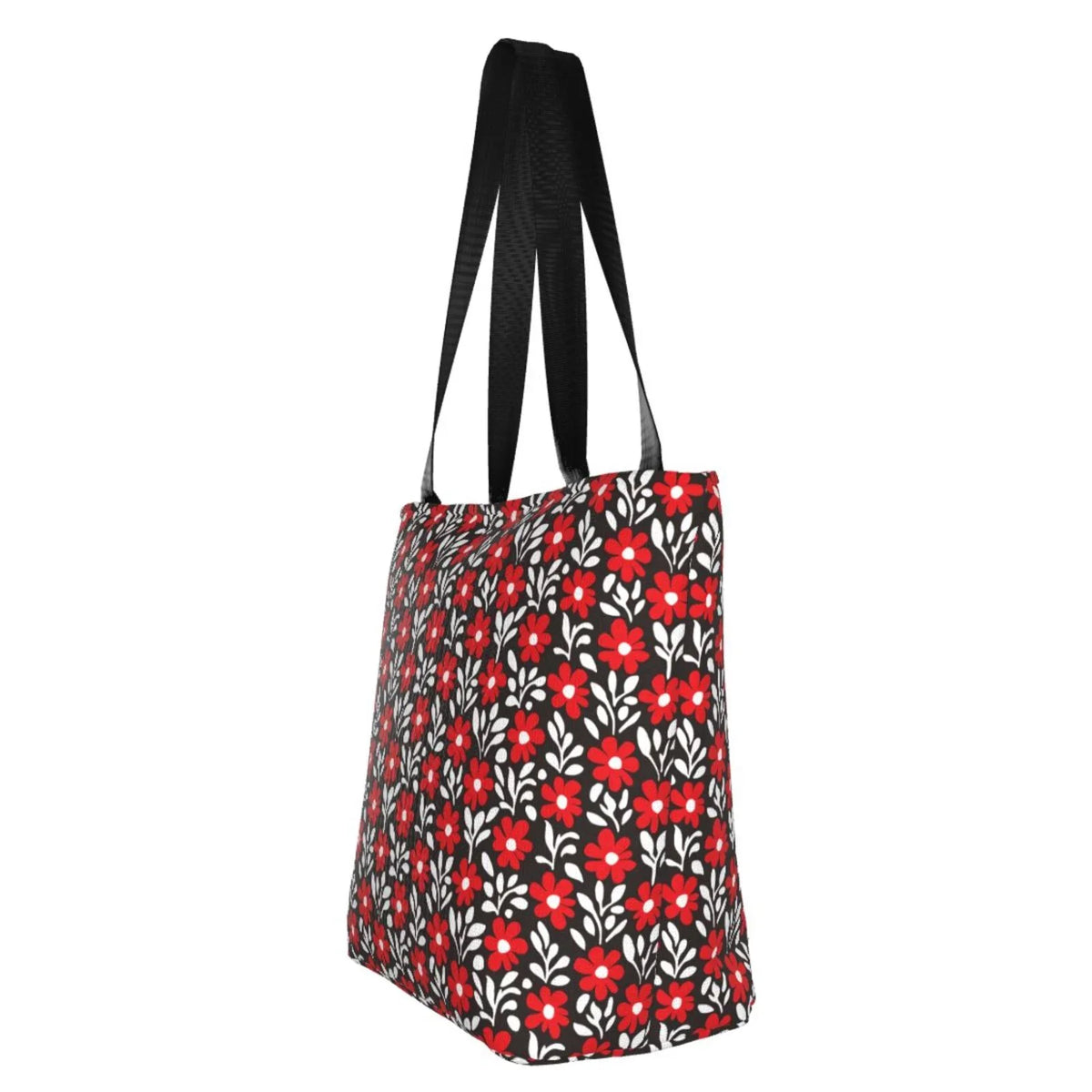 Lukts Red Floral Tote Bag,Shoulder Bag Women' Hobos Handbags Large Capacity Shopping Bag