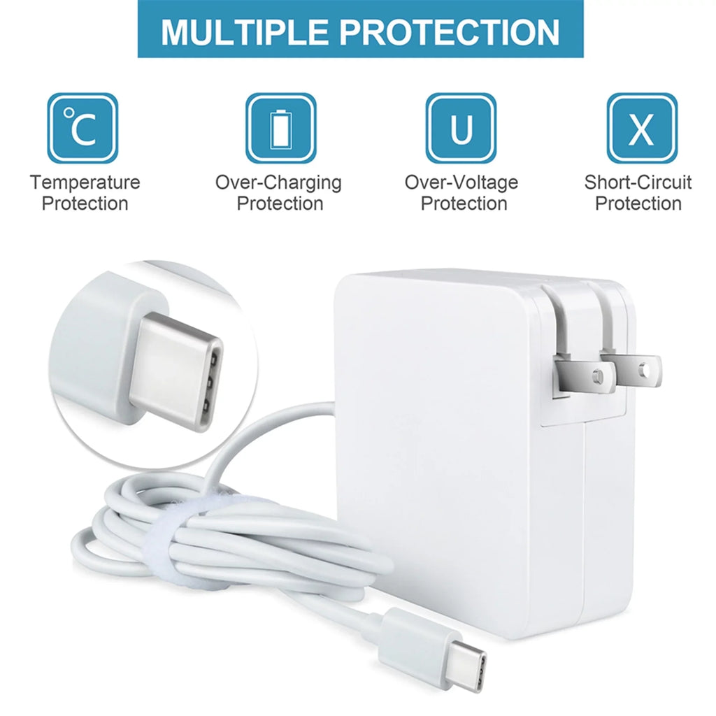 Compatible White 65W Type-  Adapter Charger Replacement for Lenovo 300e Chromebook 2nd Gen  Type 81QC
