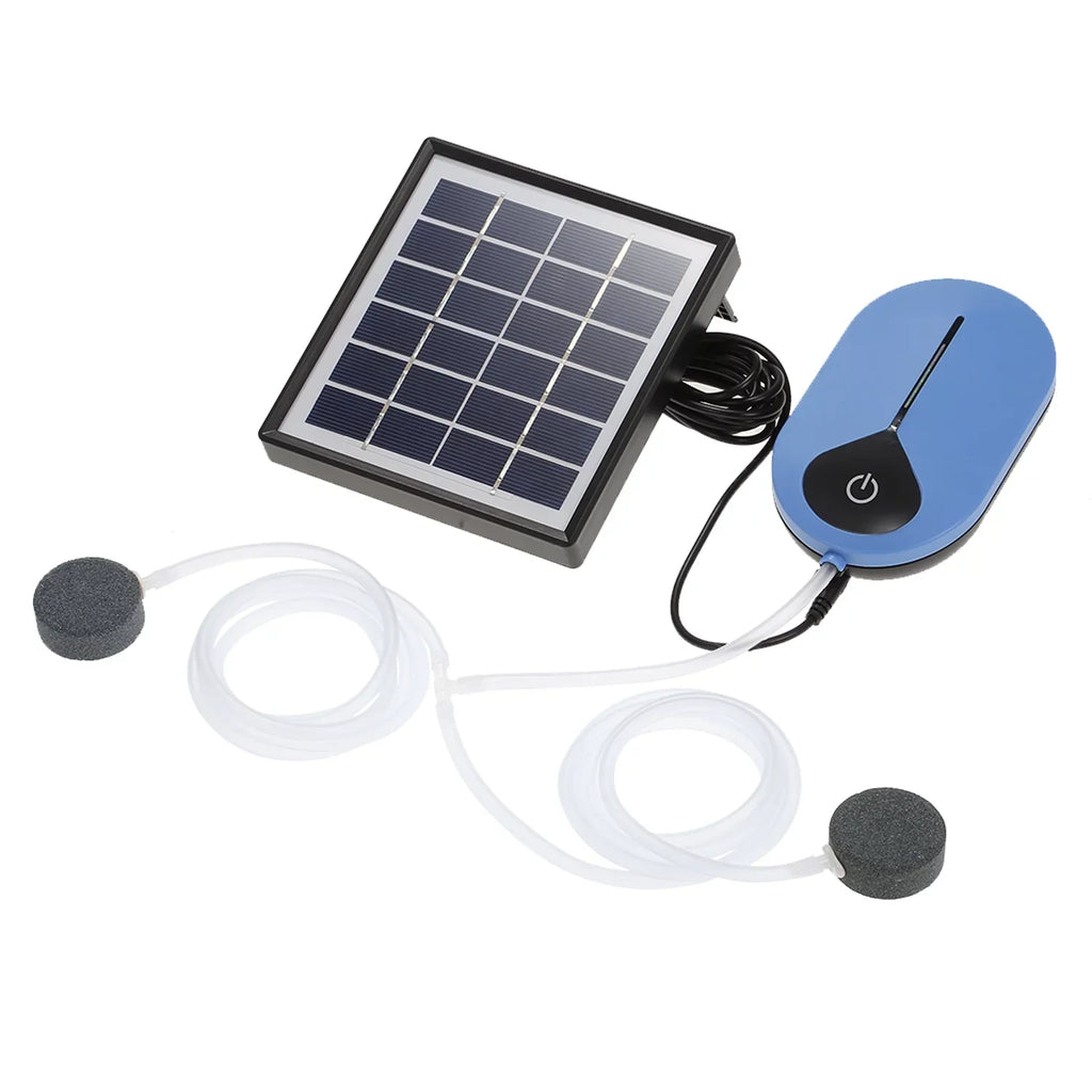 Yabuy  Aquarium Airpump, 1.5W Solar Pump for Pond Aeration Fountain