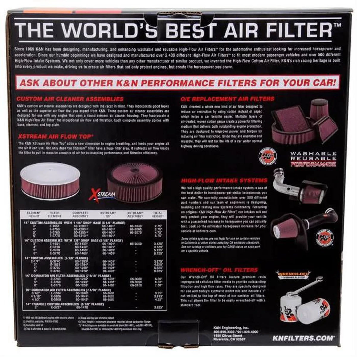 & Filter Custom Air Intake Assembly (Chrome) - 60-1300