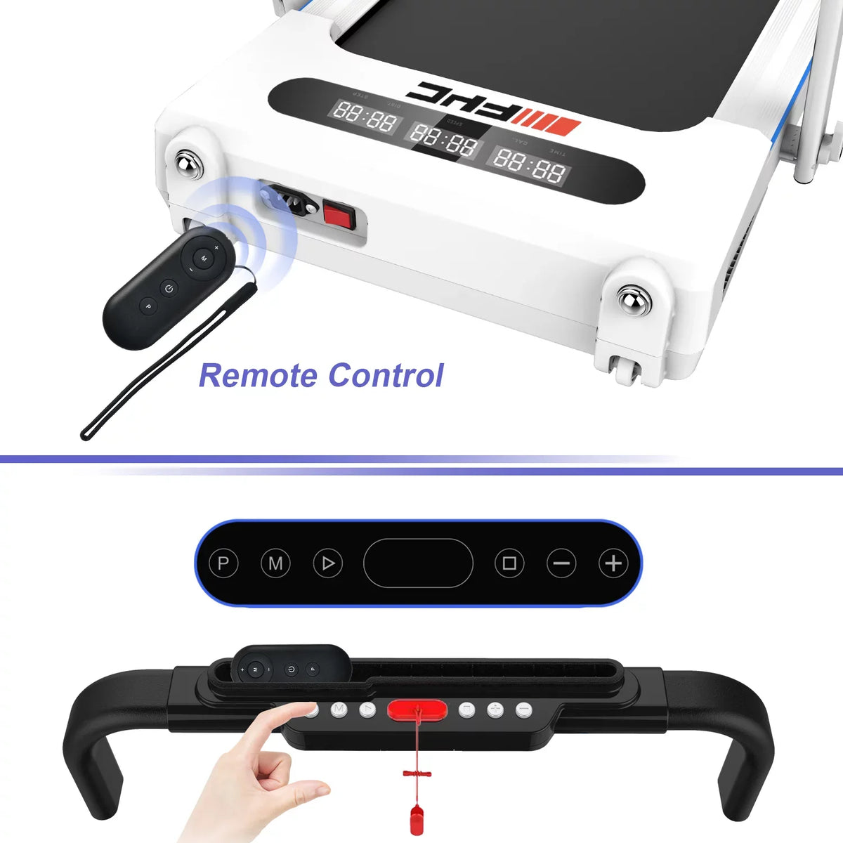ikayaa  2 in 1 Under Desk Treadmill - 2.5  Folding Treadmill for Home, Installation-Free Foldable Treadmill Compact Electric Running Machine, Remote Control &  Display Walking Running Joggi