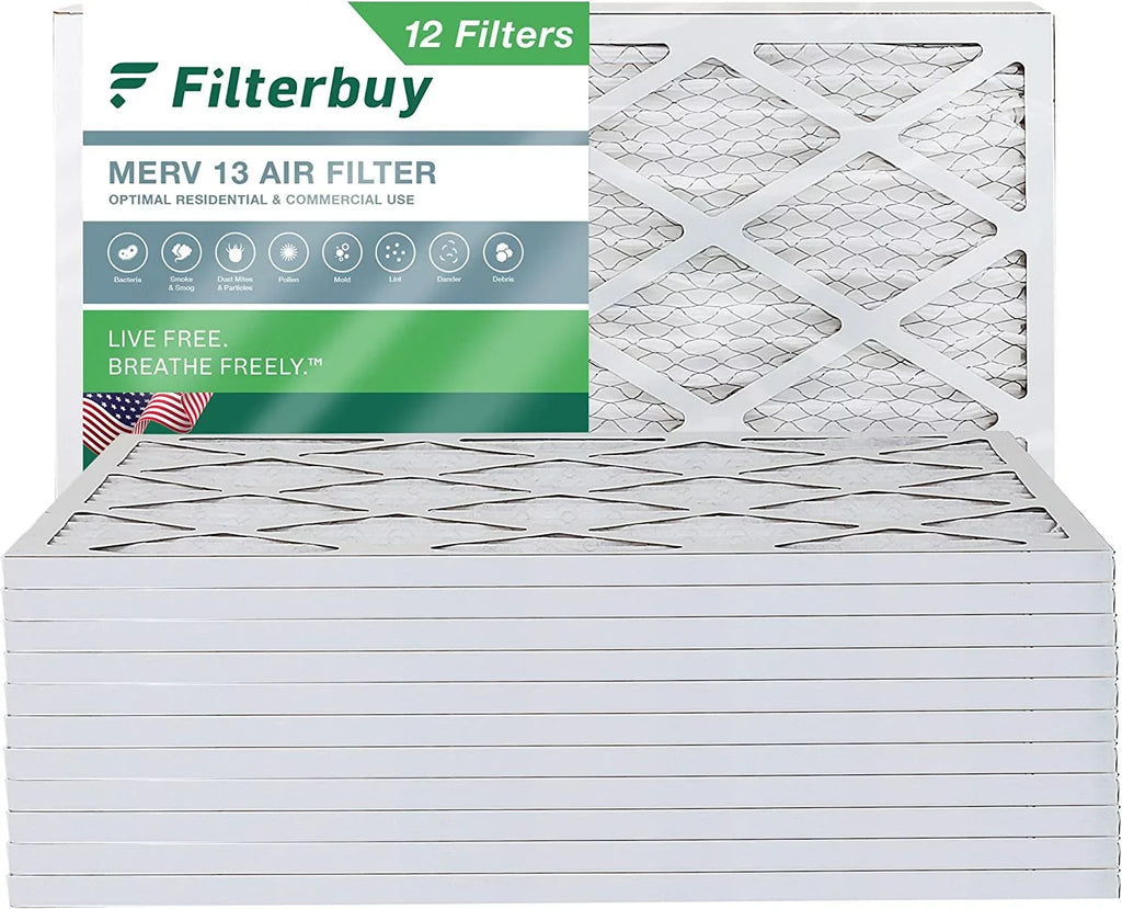 Filterbuy 20x30x1  13 Pleated   Furnace Air Filters (12-Pack)