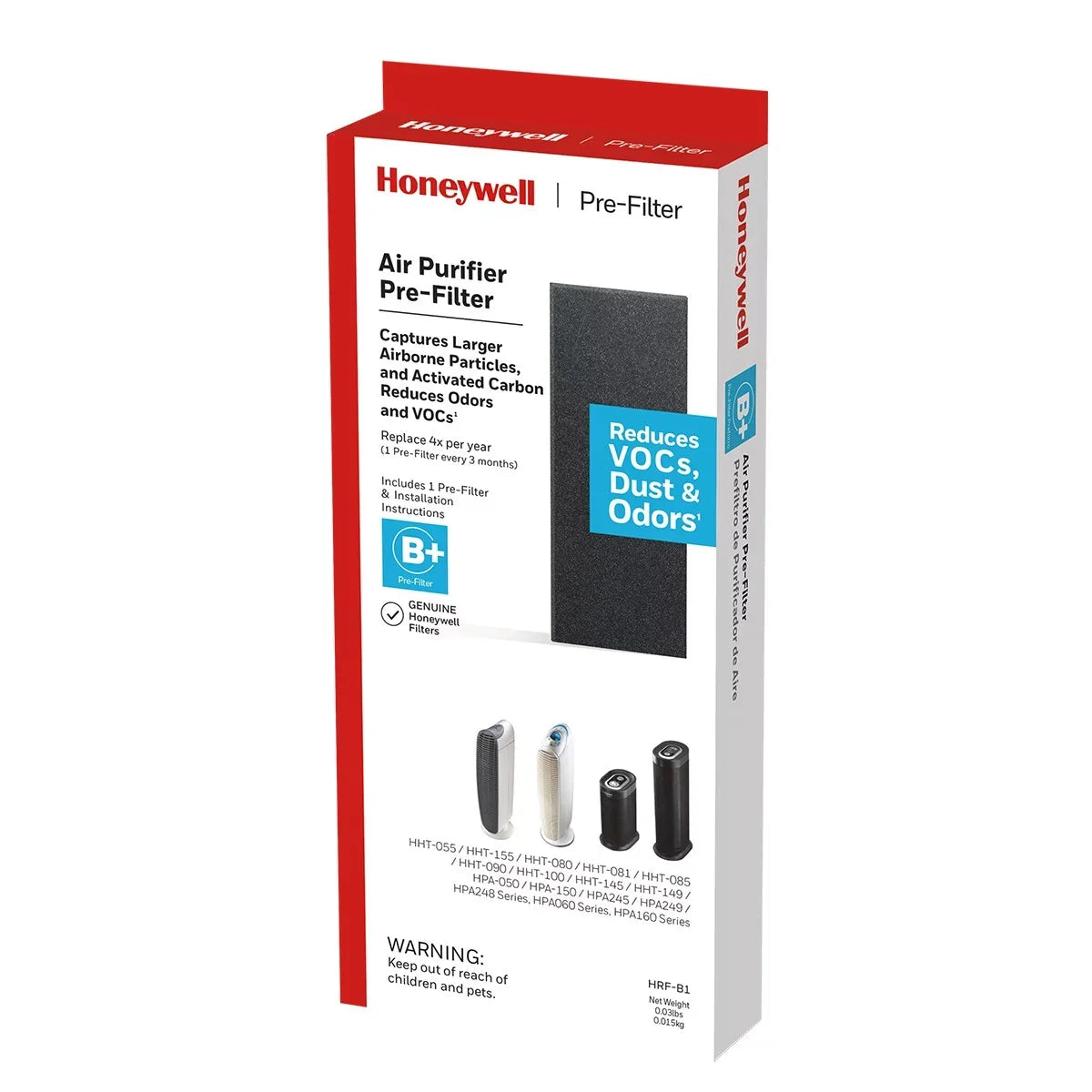 Honeywell True  Tower Allergen Remover with Pre-Filter 2pk