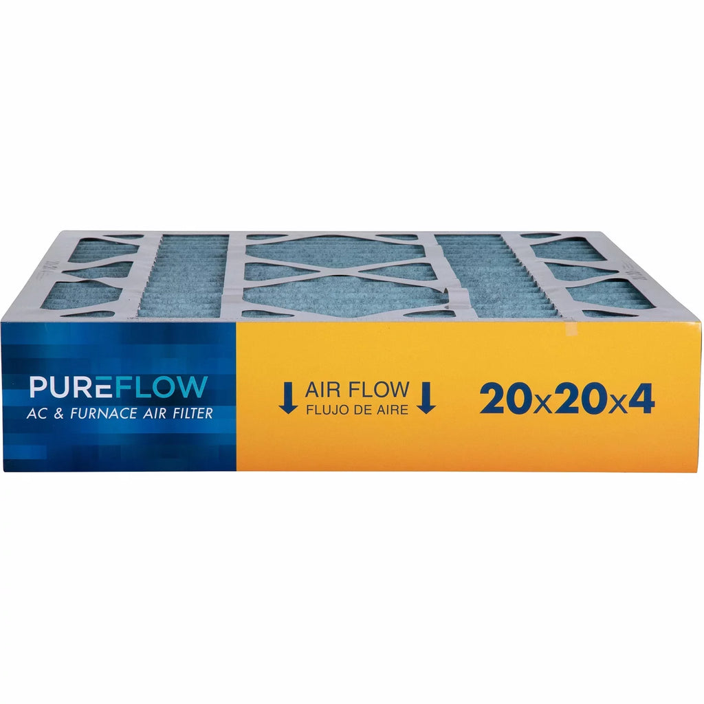 PureFlow , Home Furnace Air Filter 20x20x4, with 4 Layers of Advanced Filtration Technology, -13 Pack-of-2