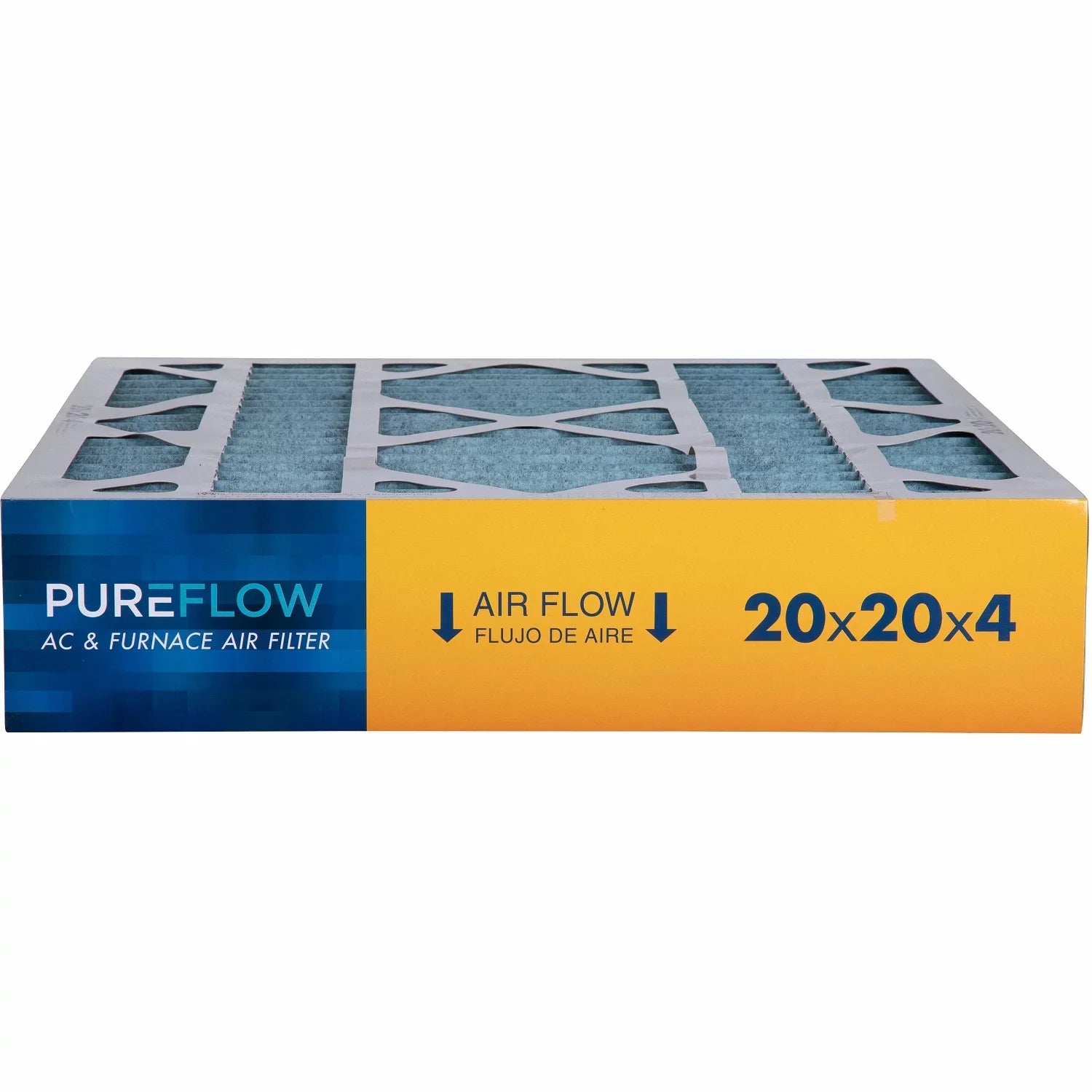 PureFlow , Home Furnace Air Filter 20x20x4, with 4 Layers of Advanced Filtration Technology, -13 Pack-of-2