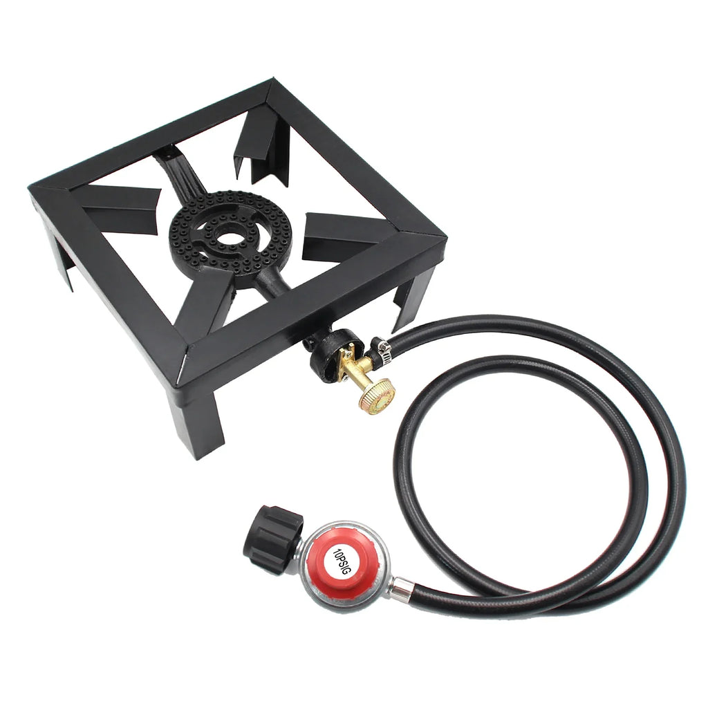 Eccomum Camping Propane Stove Outdoor Cooker, Propane Burner for Outdoor Cooking Round Outdoor Stove Burner, Ideal for Camping, Tailgating, Traveling, and More