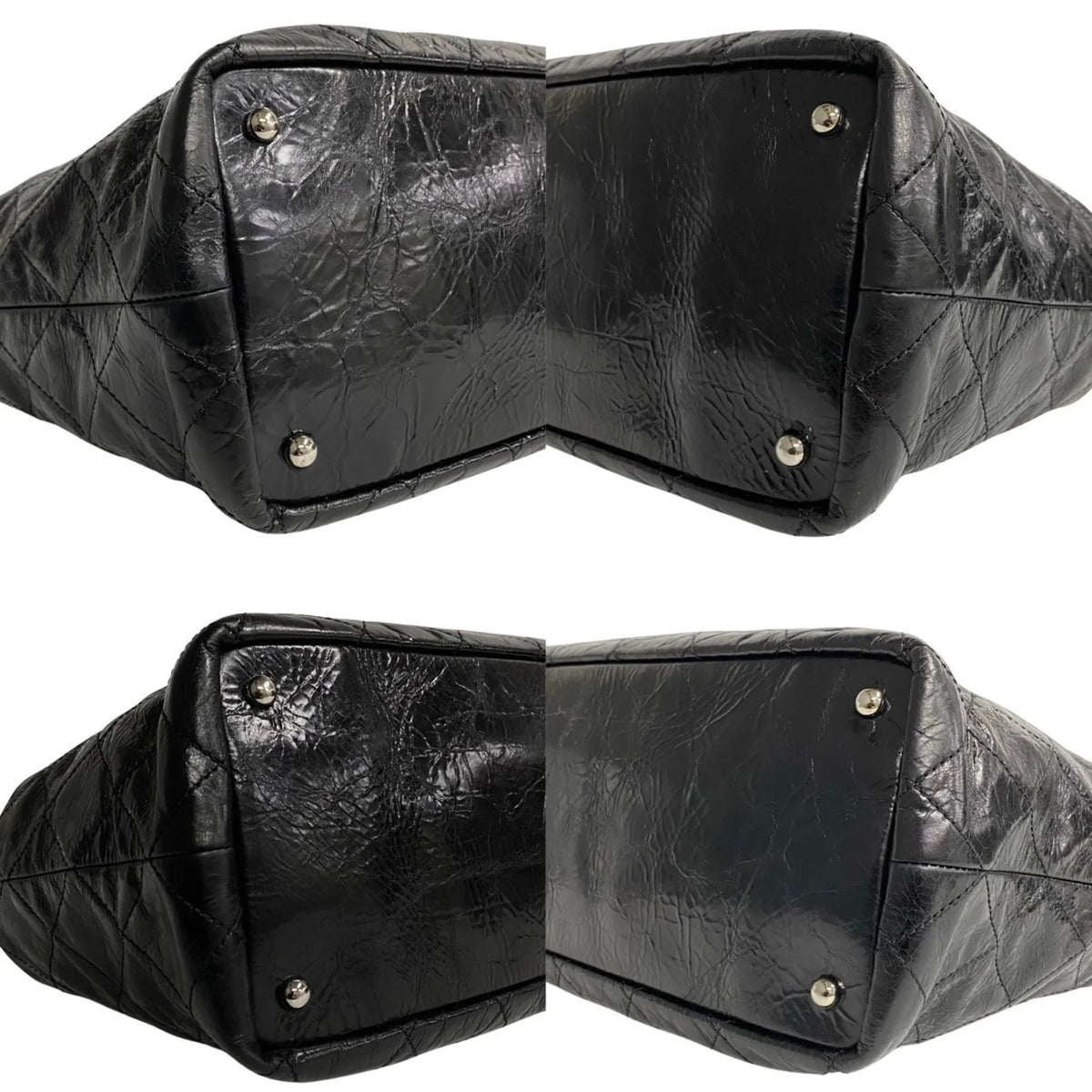 Pre-Owned  Chanel Matelasse Patent Leather 2way Handbag Chain Shoulder Bag Black 20309 (Good)