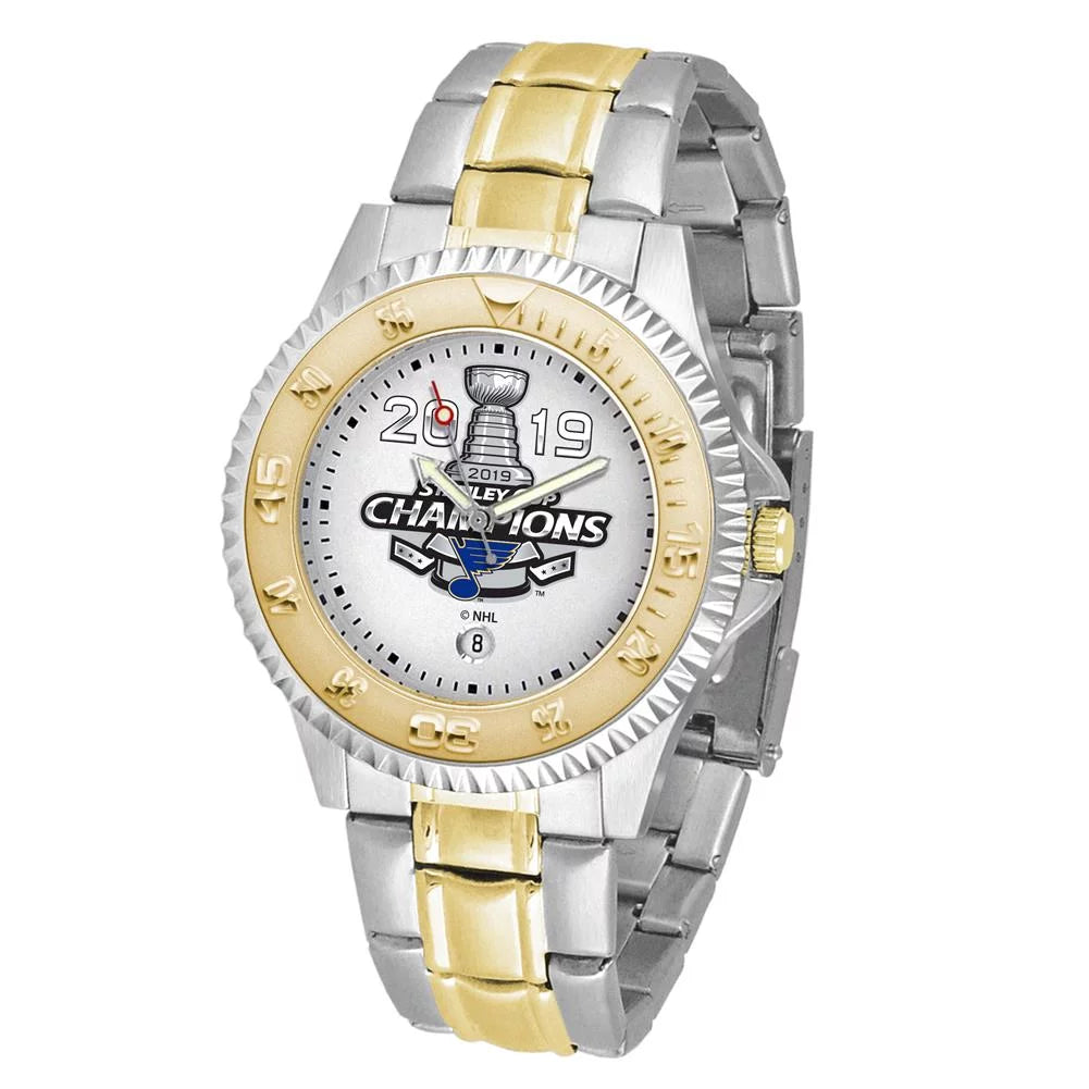 Game Time Men's 2019 Champions St Louis Blues Watch Two-Tone Gold Silver Watch