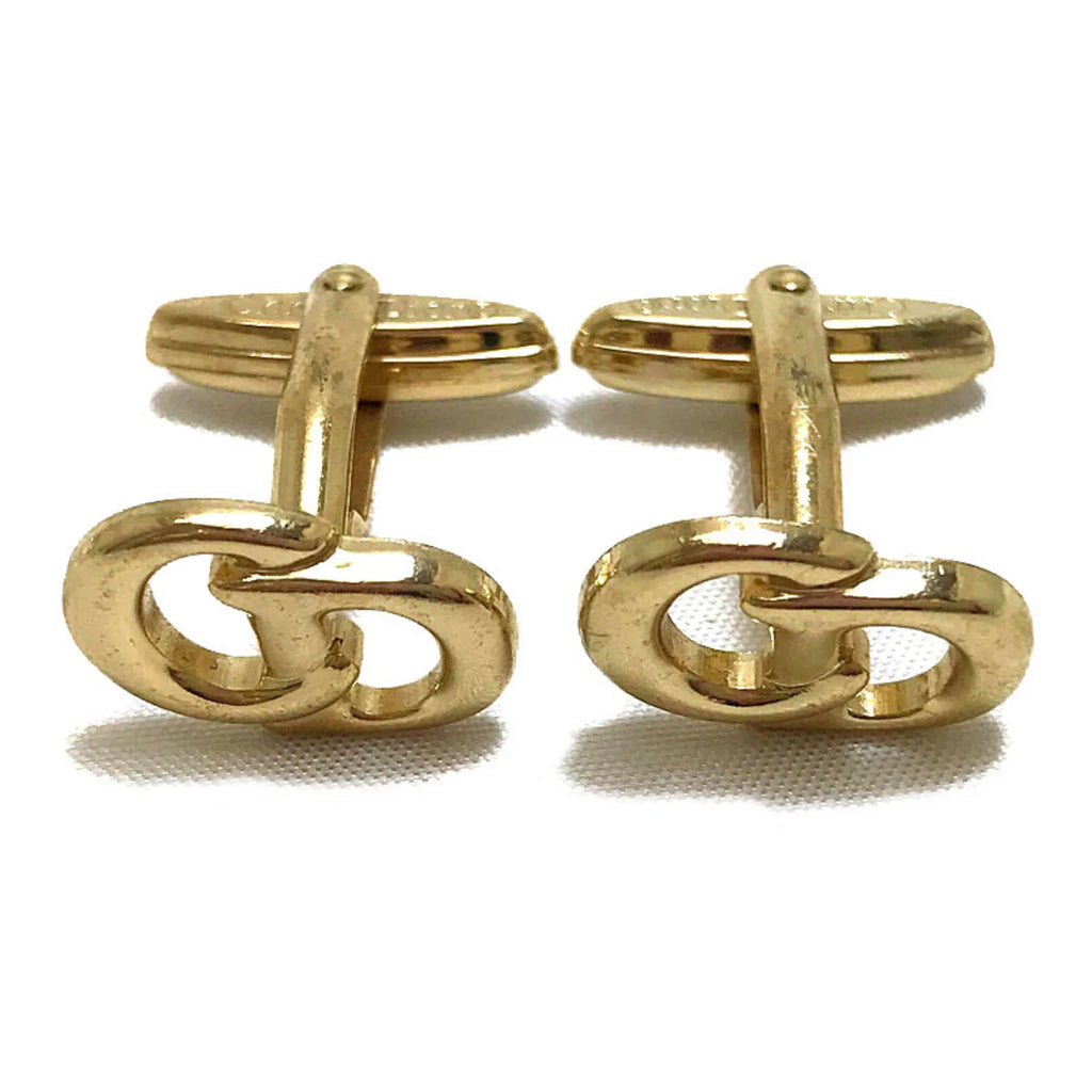 Pre-Owned Christian Dior tie tack cuff set gold men (Good)