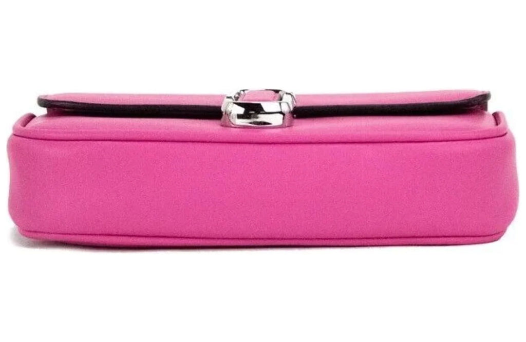 Marc Jacobs The  Marc Mini Shoulder Bag Magenta Smooth Leather Convertible Bag