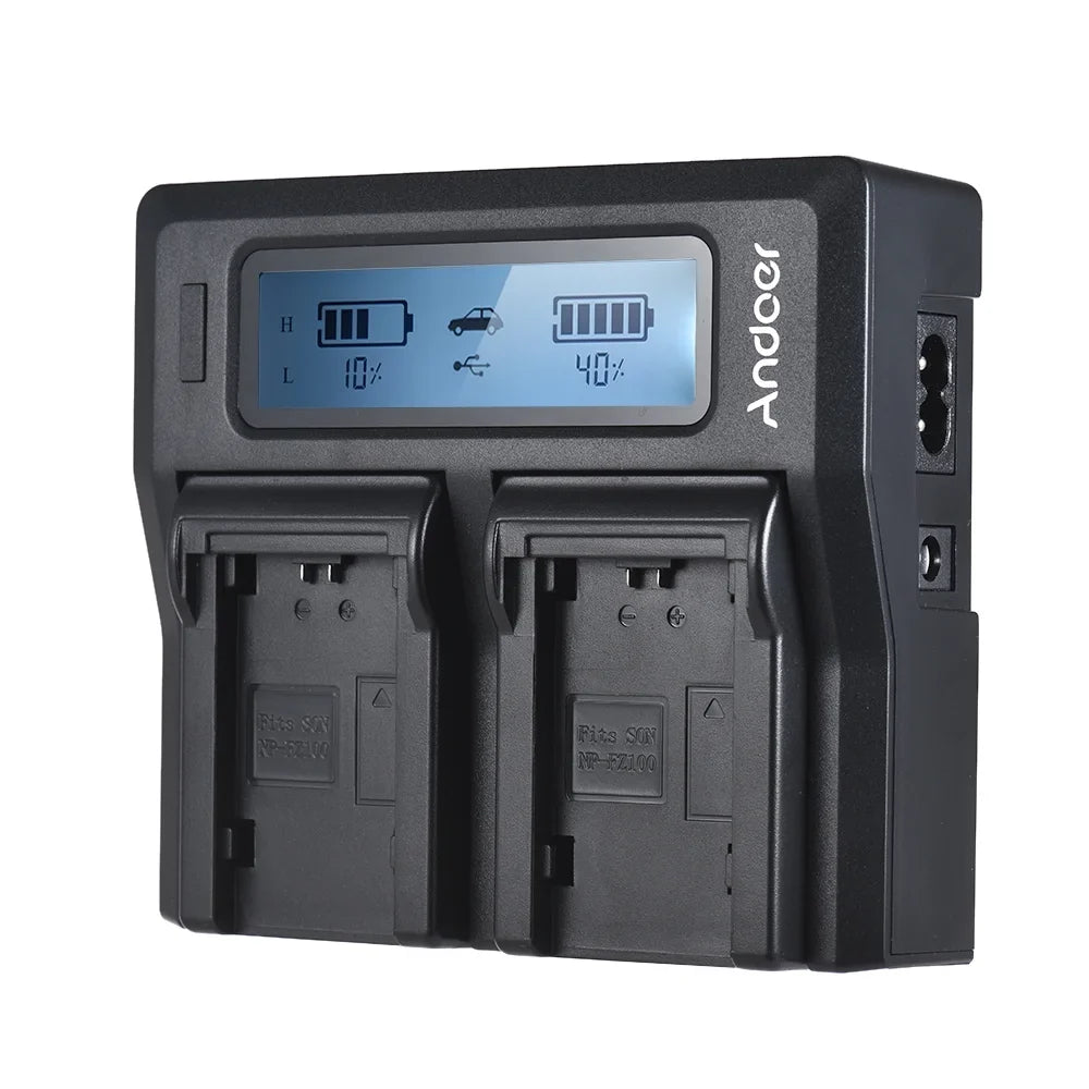 Andoer - Dual Channel  Battery Replacement for Sony