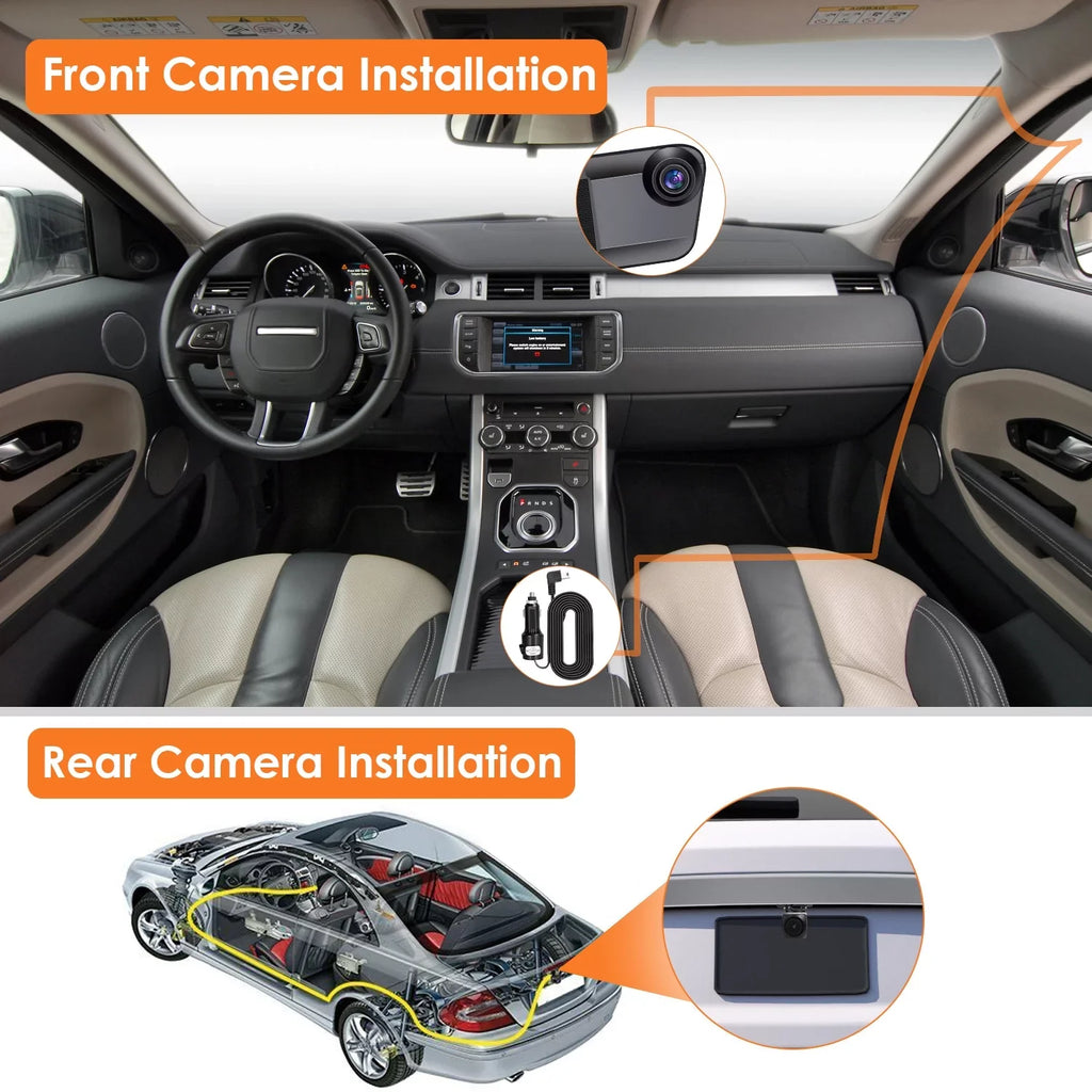 iMounTEK Car  4K  Dash Cam Dual Lens Recorder 170° Angle Camera with Night Vision, -Sensor, Parking Monitor