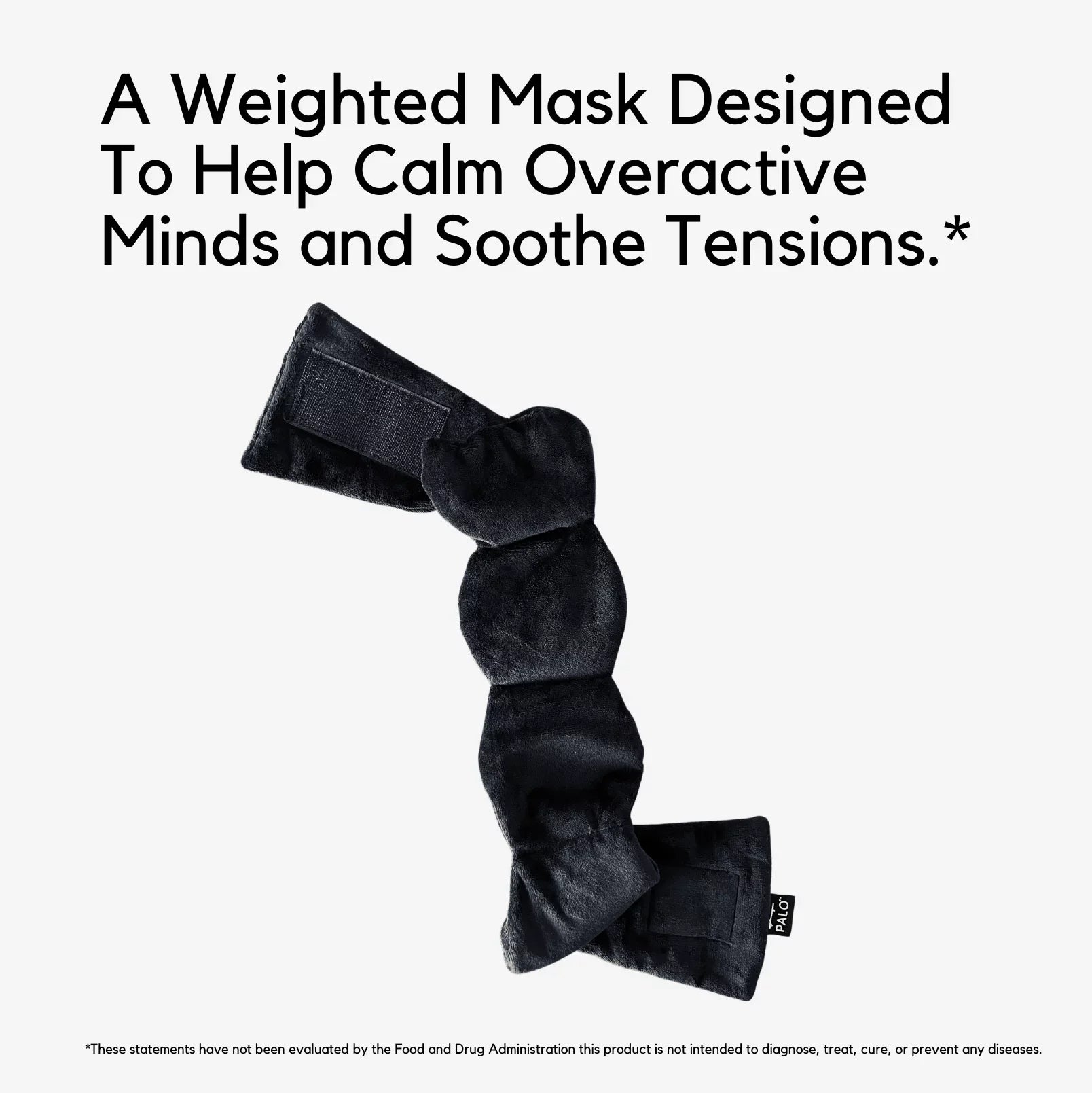 Heavy Weighted Eye Face Mask Deep Pressure Stimulation to Help with Pain Relief, Puffy Eyes, Migraine and Prepare for Sleep Blocks Light  Bead Filled and Lavender Black