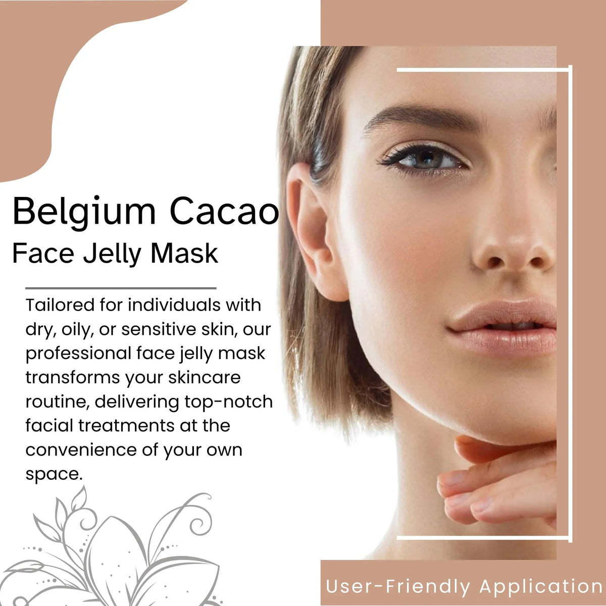 Luminous Skin Lab Belgium Cacao Jelly Mask, Peel off Facial Mask, Anti Aging, Reducing Dark Spot, All Skin Type, 30 fl oz