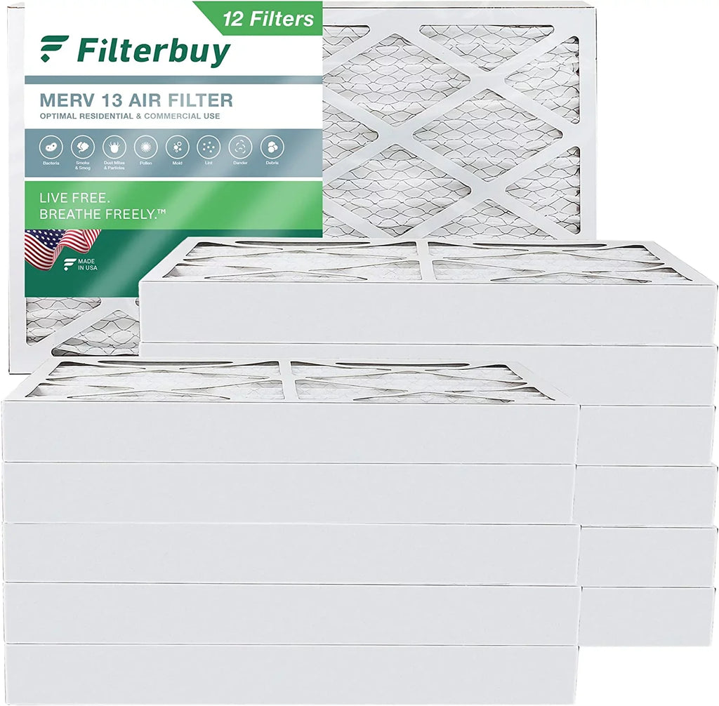 Filterbuy 16x25x4  13 Pleated   Furnace Air Filters (12-Pack)