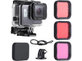 45m Underwater Waterproof Dive Housing Case with 3-Pack Dive Filters for GoPro Hero 5 6 7 Black Hero (2018) - Include Backdoor, Quick Release Buckle, Thumb Screw, Tripod Adapter, Lens Cap