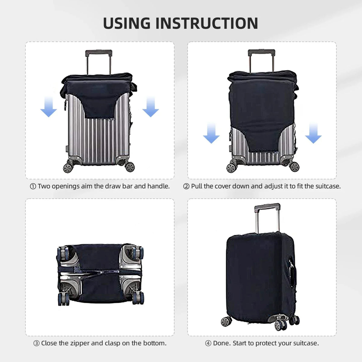 Haiem Happy New Year 2024 (2) Luggage Cover,Durable, Washable Suitcase Protector With Anti-Scratch Technology - Keep Your Luggage Looking New Medium