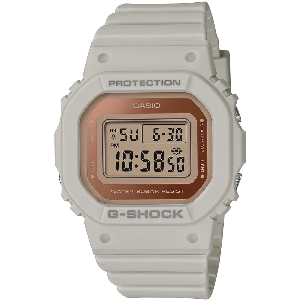 Women's Casio -Shock Classic Digital Watch White Gold -8