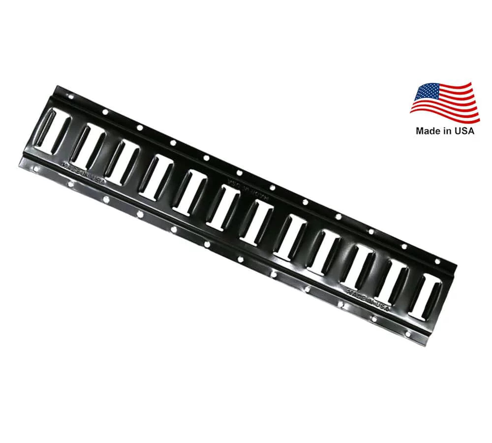(4 Pack) 5 Ft Horizontal  Track Tie-Down Rail - Made in  | Black Powder Coated, Bolt-On Tie Down Rail for Cargo on Pickups, Trucks, Trailers, Vans