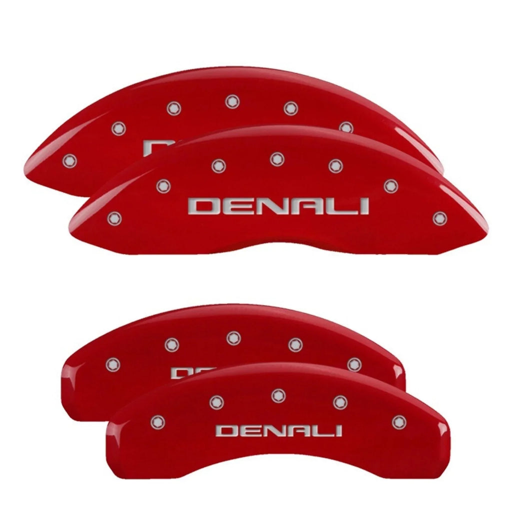 4 Caliper Covers Engraved Front & Rear  Red finish silver ch Fits select: 2013  300, 2012  300C