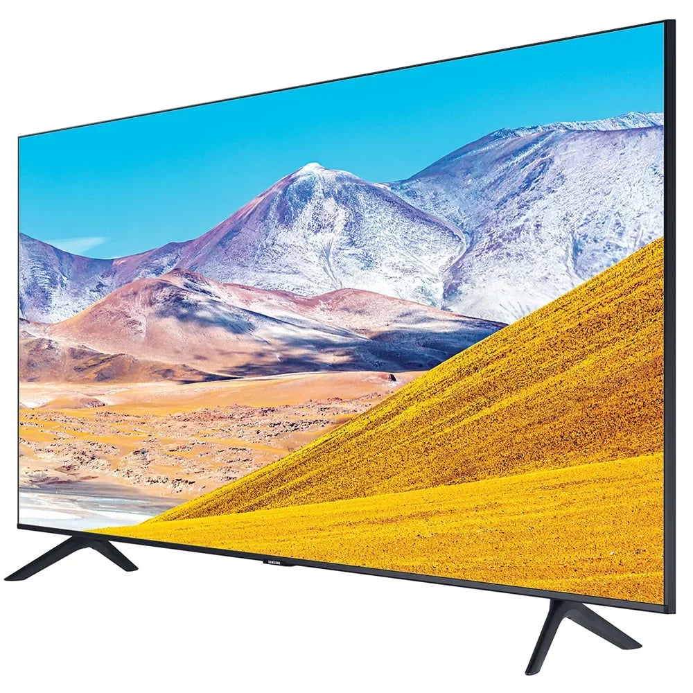 Samsung 85-inch  4K Ultra  Smart   (2020 Model) Crystal Processing 4K Bundle with TaskRabbit Installation Services + Deco Gear Wall Mount +  Cables + Surge Adapter