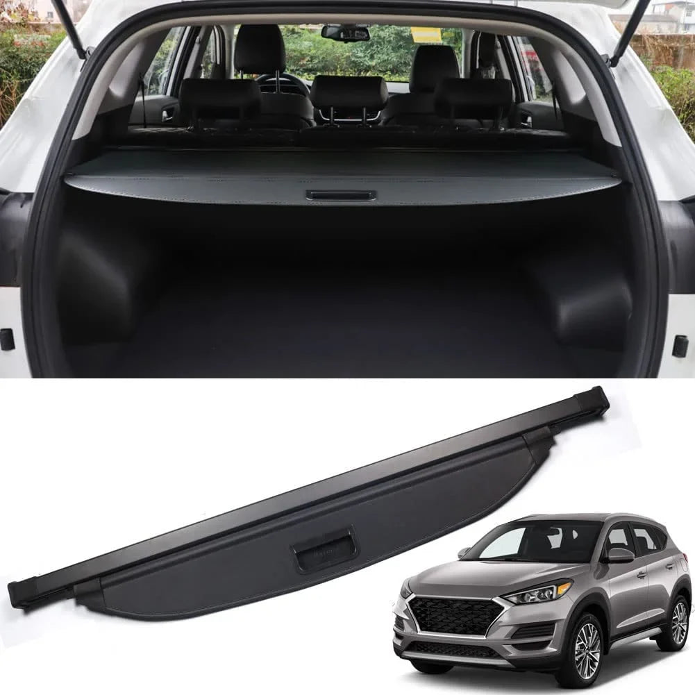 Fit 2016-2021 Hyundai Tucson Retractable Cargo Cover for 2016 2017 2018 2019 2020 2021 Hyundai Tucson  Accessory Rear Trunk Privacy Shield Shade, Black