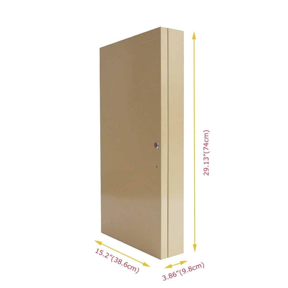 200 Hooks Wall Mount Lock Box Cabinet Storage Key Cabinet Key Organizer with Key Cards