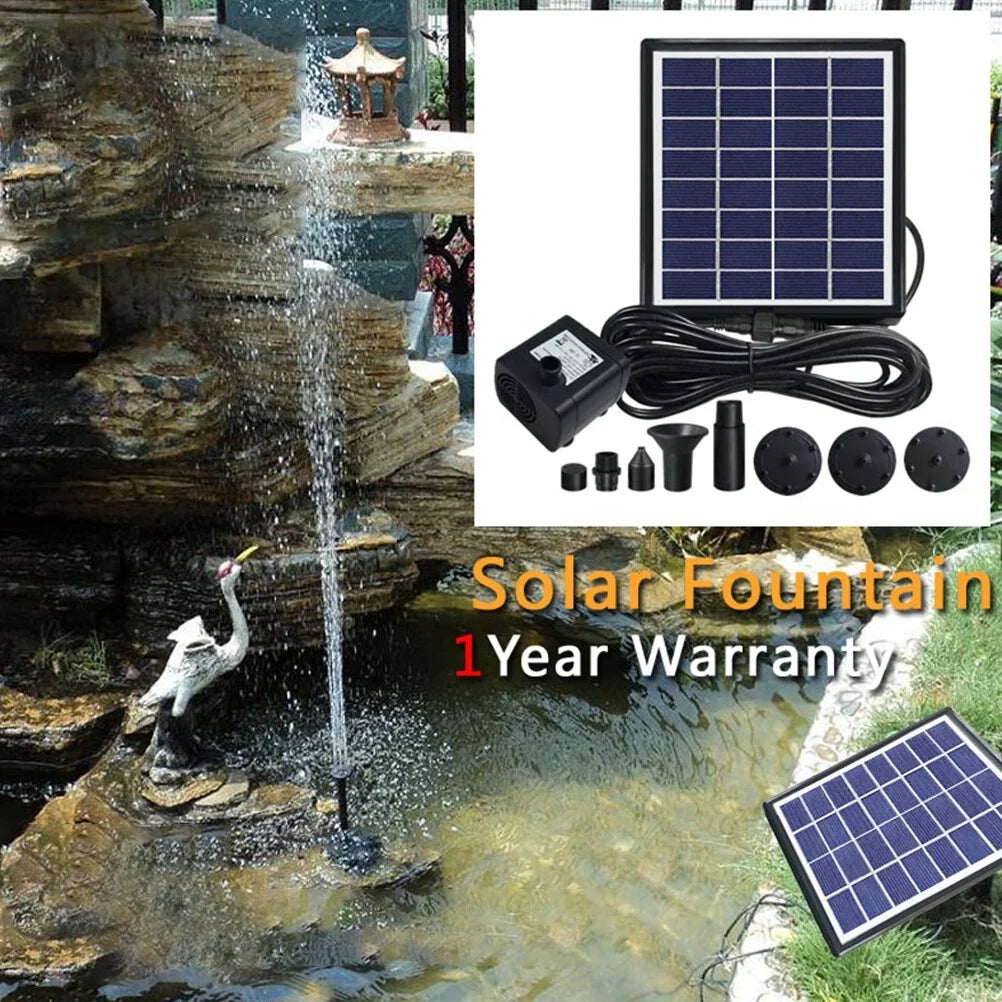 Gongxipen 1 Set 2W Solar Floating Fountain Miniature Garden Pond Fountain Outdoor Landscape Fish Pond Fountain Water Pool Aerobic Fountain for Pool Pond Garden (Black)