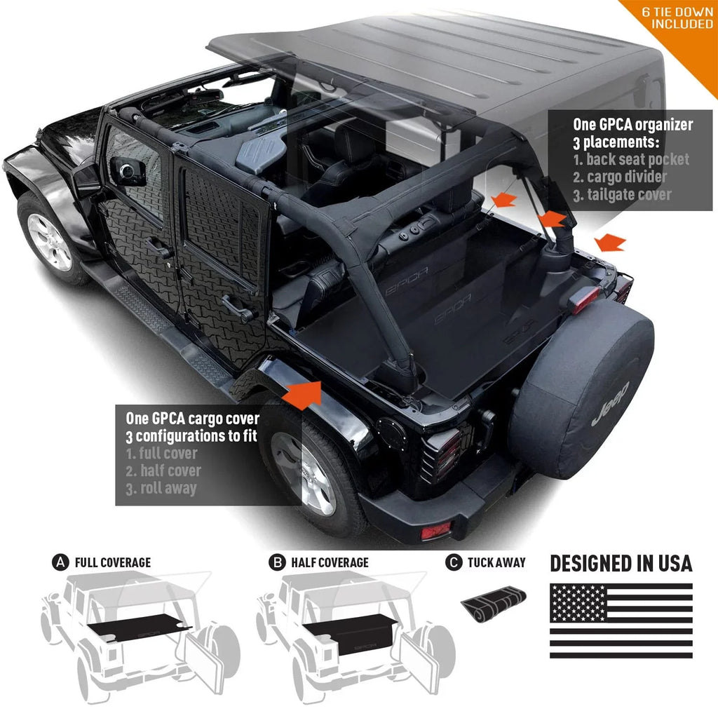 Jeep Wrangler  4DR Cargo Cover