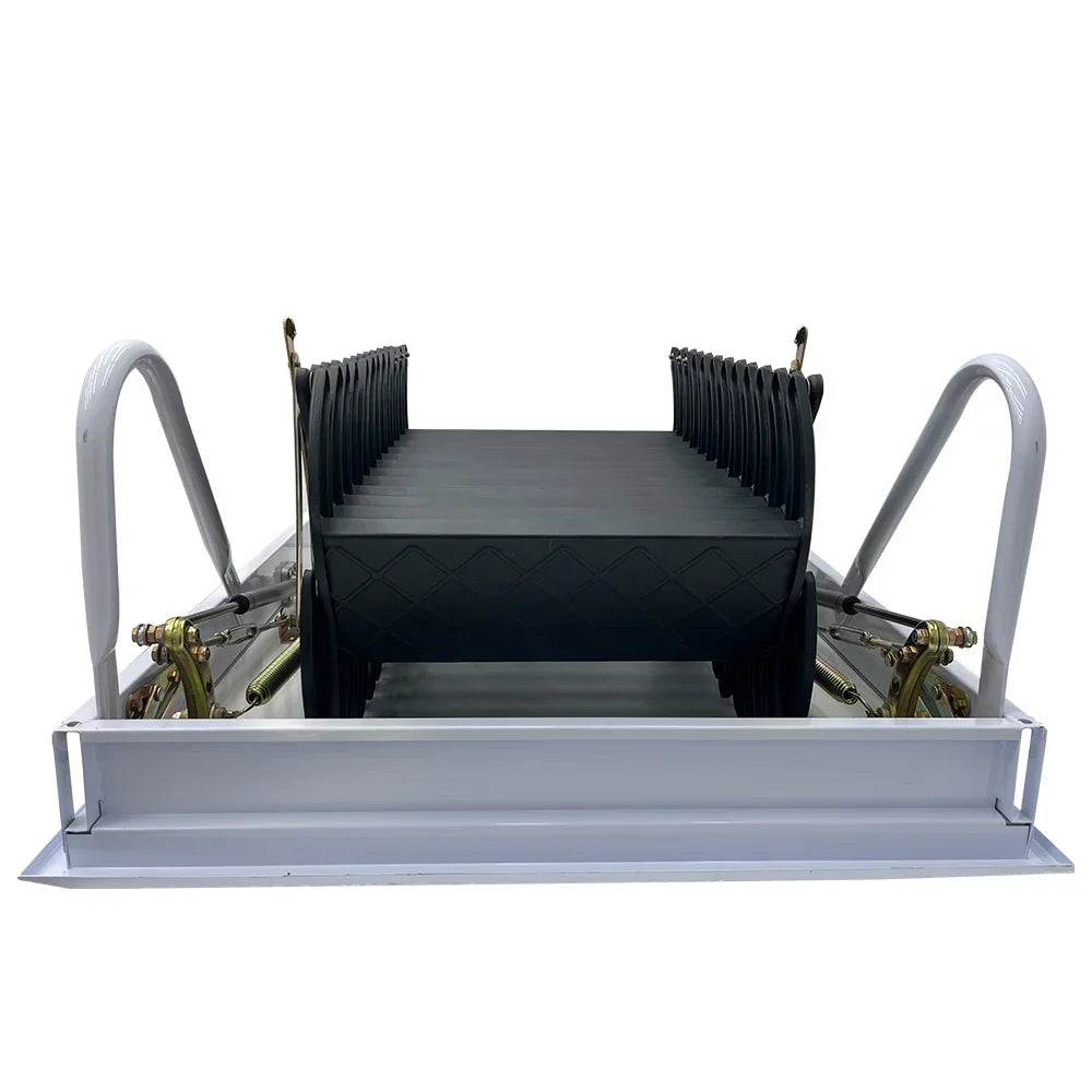 Ceiling Mounted Folding Loft Ladder Attic Stairs 9.8Ft Height 12 Steps Black (Open Size 31.5"x 39.37")